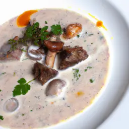 Lauchsuppe mit Hackfleisch